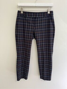 Express Plaid Columnist Ankle Low Rise Pants